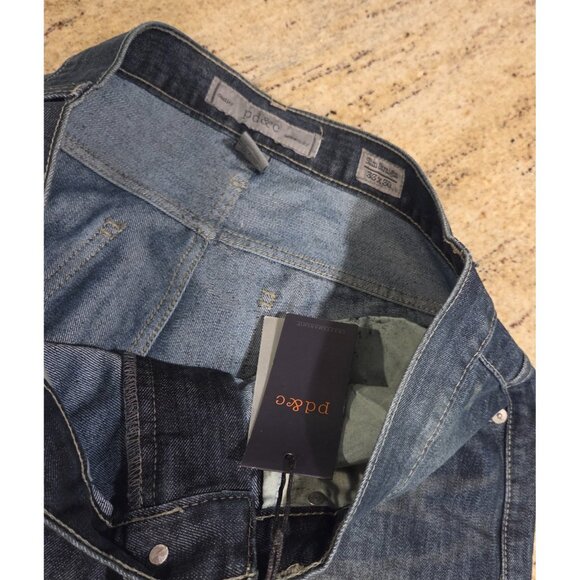 New! pd&c Jeans Men's 33x30 Blue Dark Wash Slim Straight Leg Jeans Arthur - Picture 10 of 14